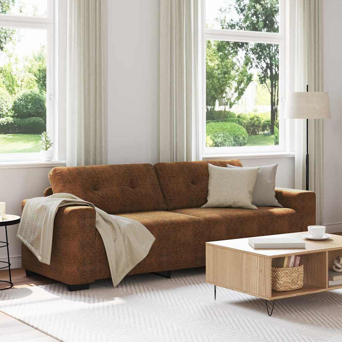 Sofa cu 3 locuri Maro 220 cm Piele artificială WALTI