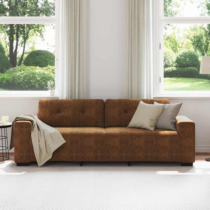 Sofa cu 3 locuri Maro 220 cm Piele artificială WALTI