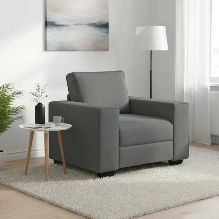 Canapea Scaun Gri Inchis 100x77x82 cm Tesatura WALTI
