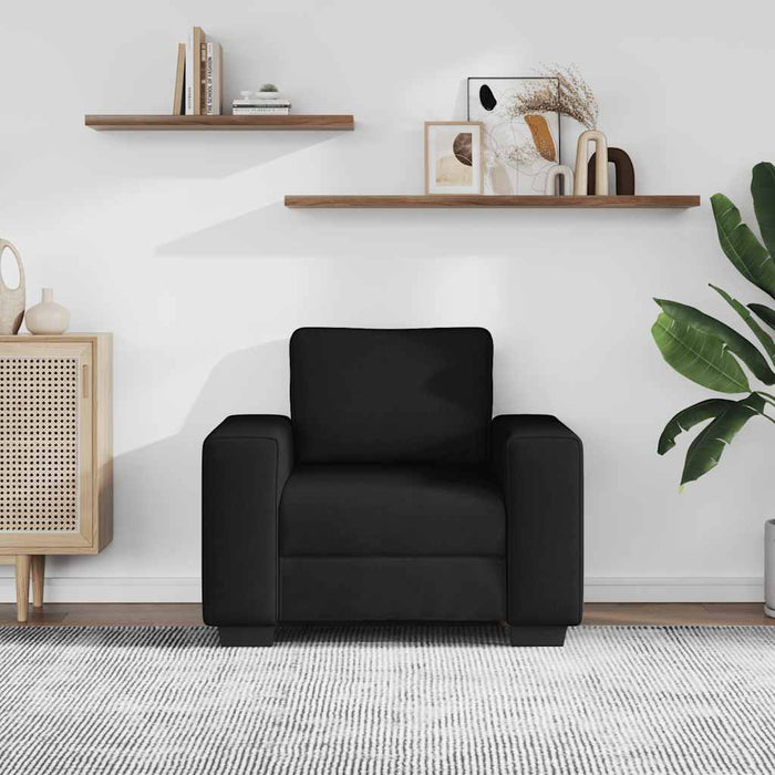 Canapea Scaun Negru 100x77x82 cm Tesatura WALTI