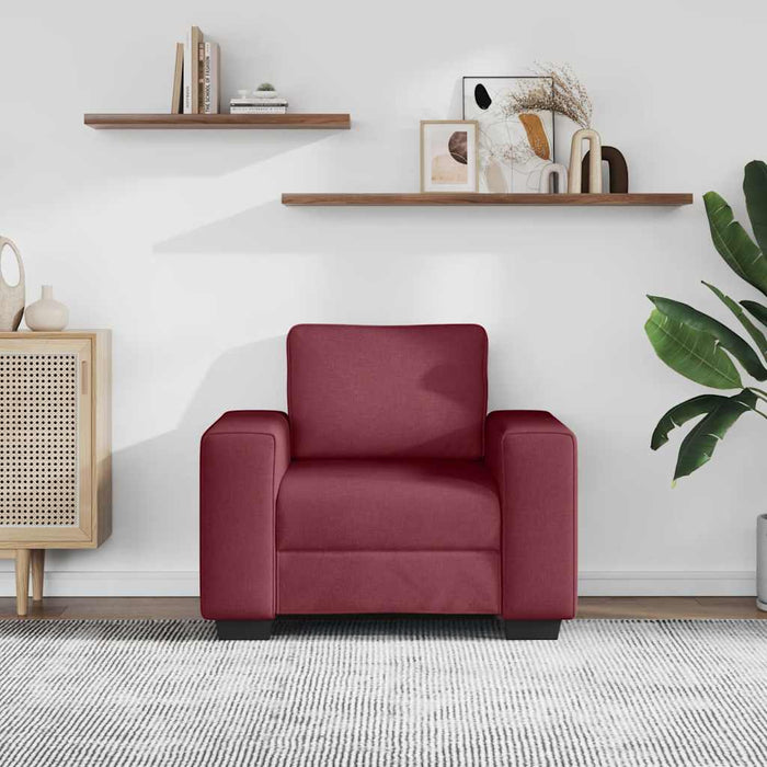 Canapea fotoliu roșu vin 100x77x82 cm material textil - WALTI WALTI