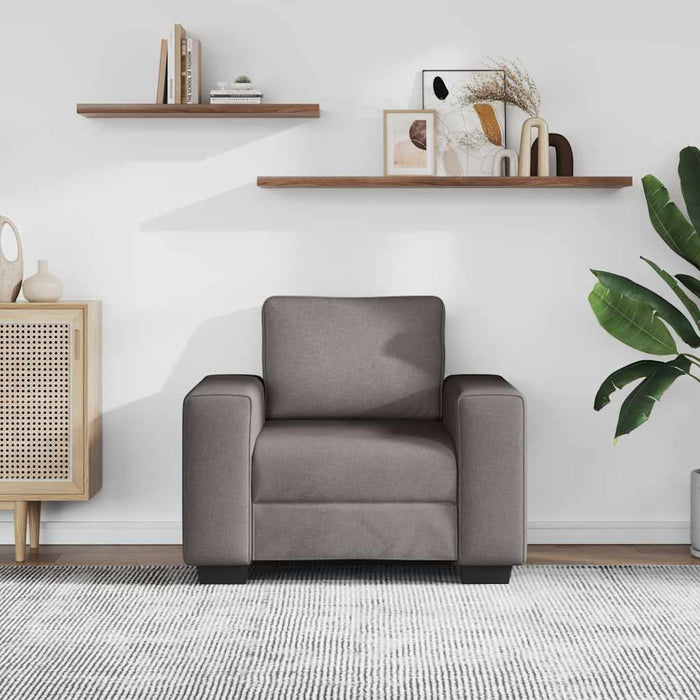 Canapea fotoliu gri taupe 100x77x82 cm, material textil - WALTI WALTI