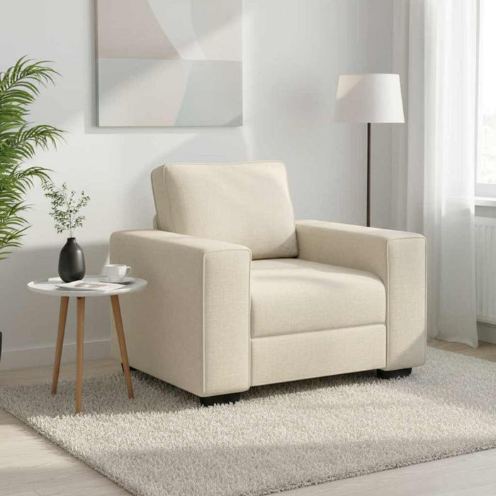 Fotoliu Bej 100 cm Material textil din in WALTI
