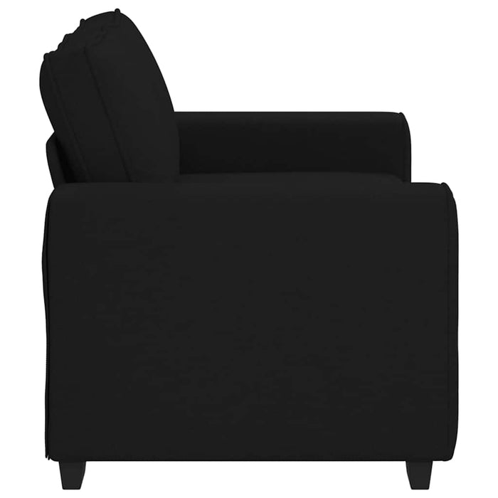 Canapea cu 2 locuri, neagră, 160x77x82 cm, material textil WALTI
