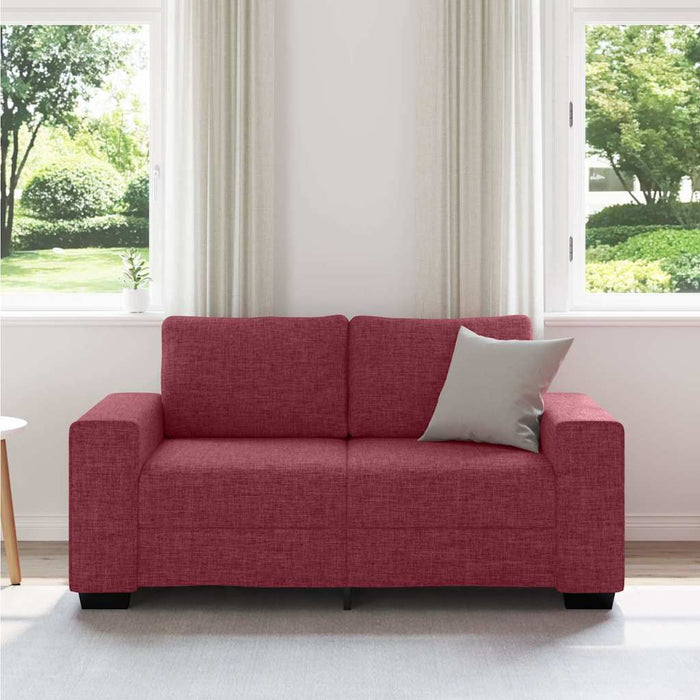 Canapea cu 2 locuri, roșu vin, 160x77x82 cm, material textil WALTI