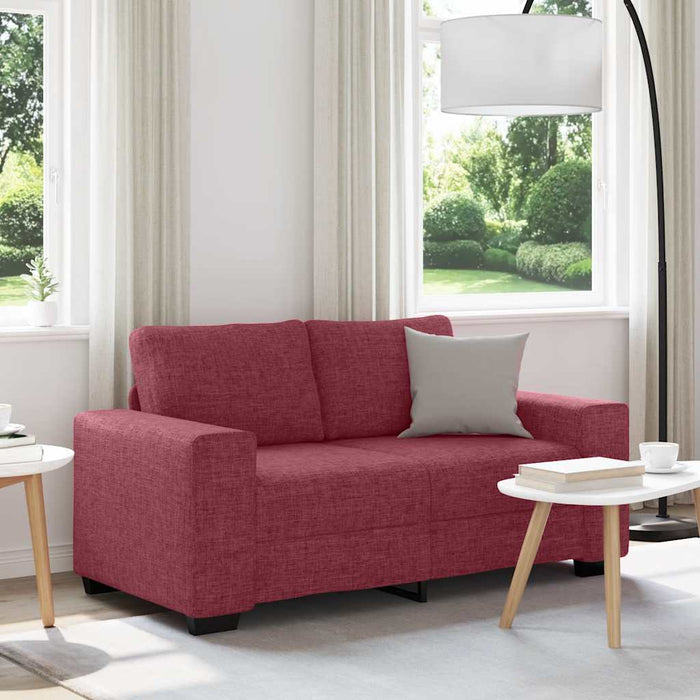 Canapea cu 2 locuri, roșu vin, 160x77x82 cm, material textil WALTI