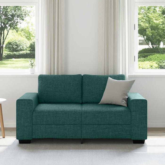 Canapea cu 2 locuri, verde închis, 160x77x82 cm, material textil WALTI