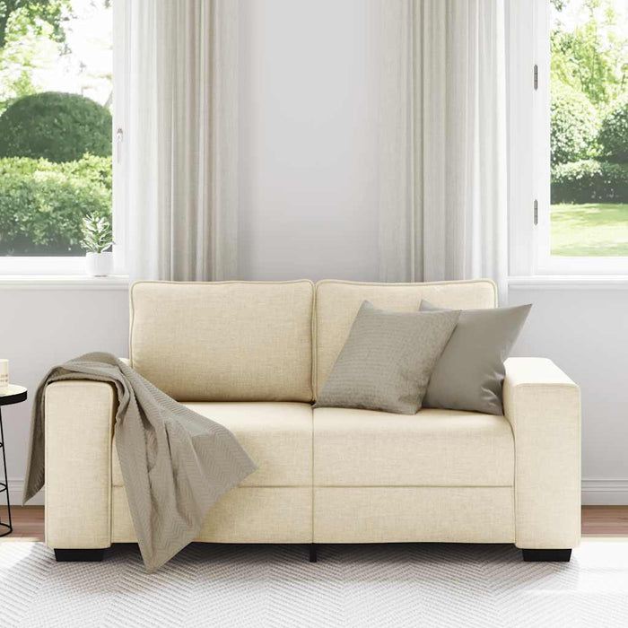 Canapea cu 2 locuri, crem, 160x77x82 cm, material textil WALTI
