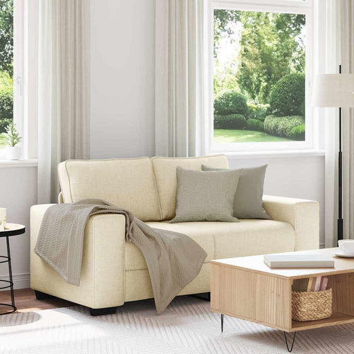 Canapea cu 2 locuri, crem, 160x77x82 cm, material textil - WALTI WALTI