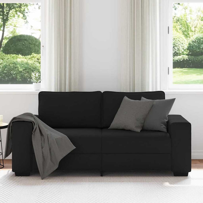 Canapea cu 2 locuri negru 180x77x82 cm stofa WALTI