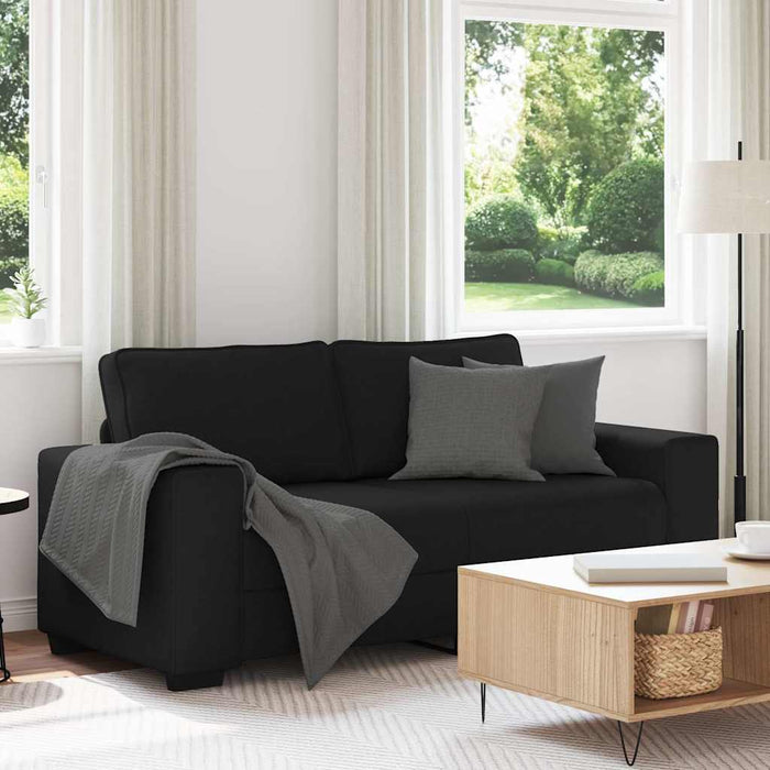 Canapea cu 2 locuri negru 180x77x82 cm stofa WALTI