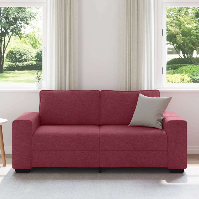 Canapea cu 2 locuri, roșu vin, 180x77x82 cm, material textil WALTI