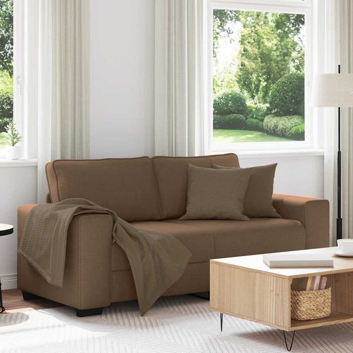 Canapea cu 2 locuri, maro, 180x77x82 cm, material textil WALTI