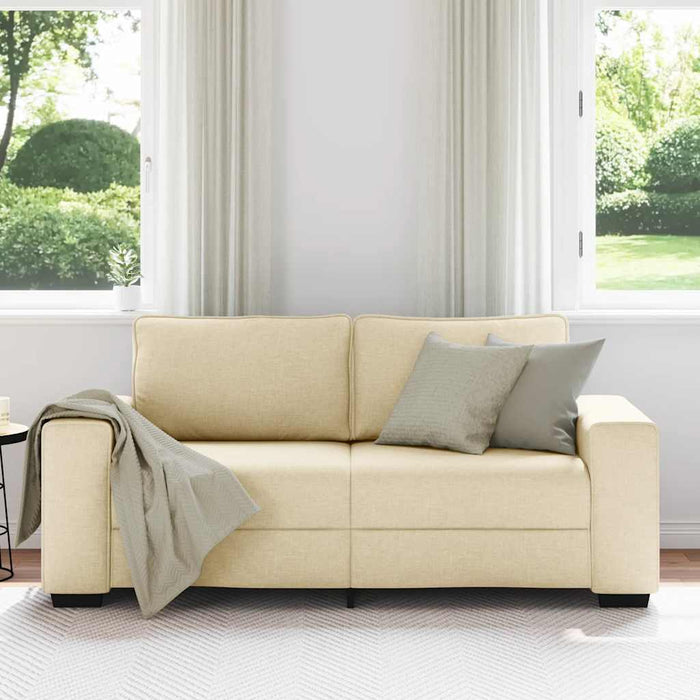 Canapea cu 2 locuri, crem, 180x77x82 cm, material textil WALTI