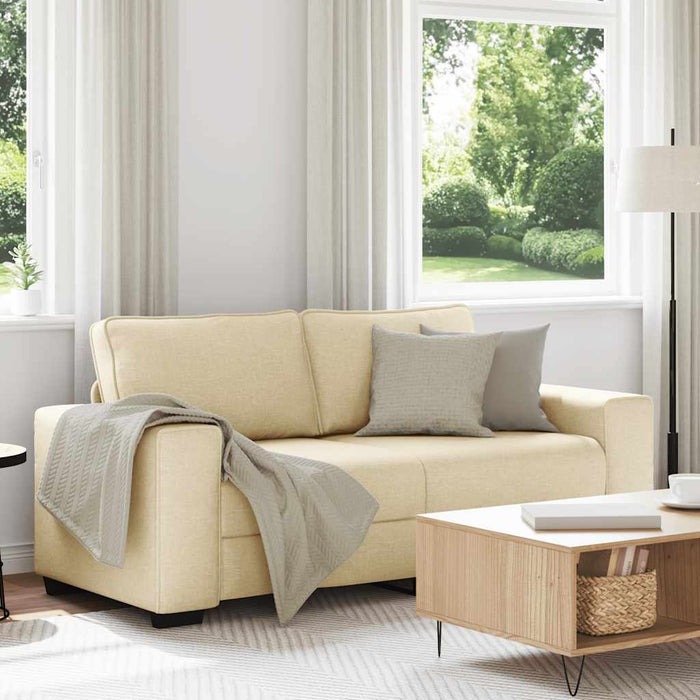 Canapea cu 2 locuri, crem, 180x77x82 cm, material textil WALTI