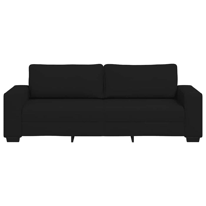 Canapea cu 3 locuri, neagră, 220x77x82 cm, material textil WALTI