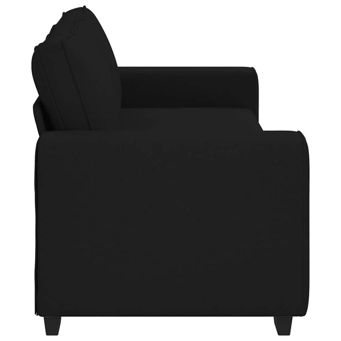 Canapea cu 3 locuri, neagră, 220x77x82 cm, material textil WALTI