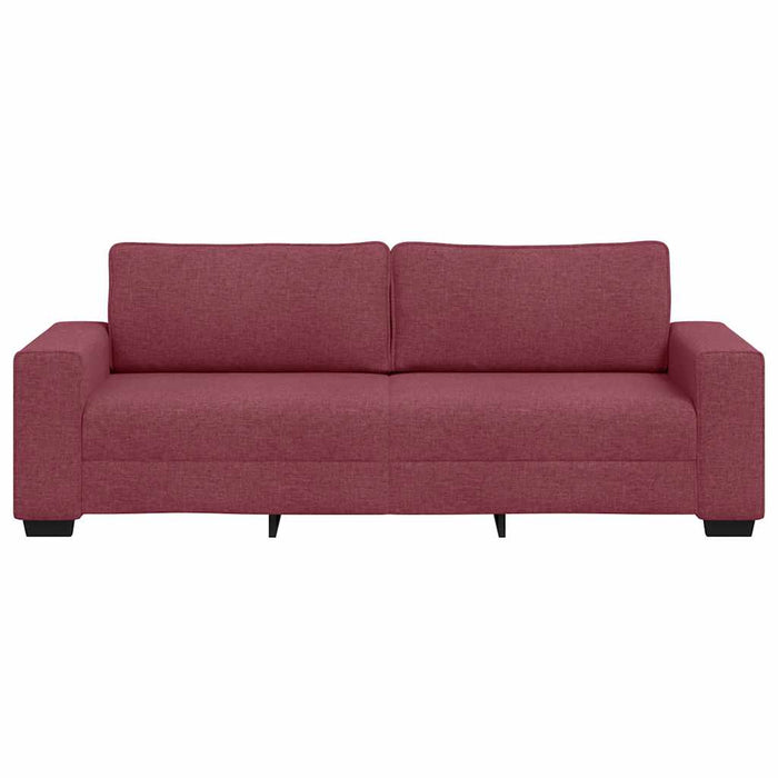 Canapea cu 3 locuri, roșu vin, 220x77x82 cm, material textil WALTI