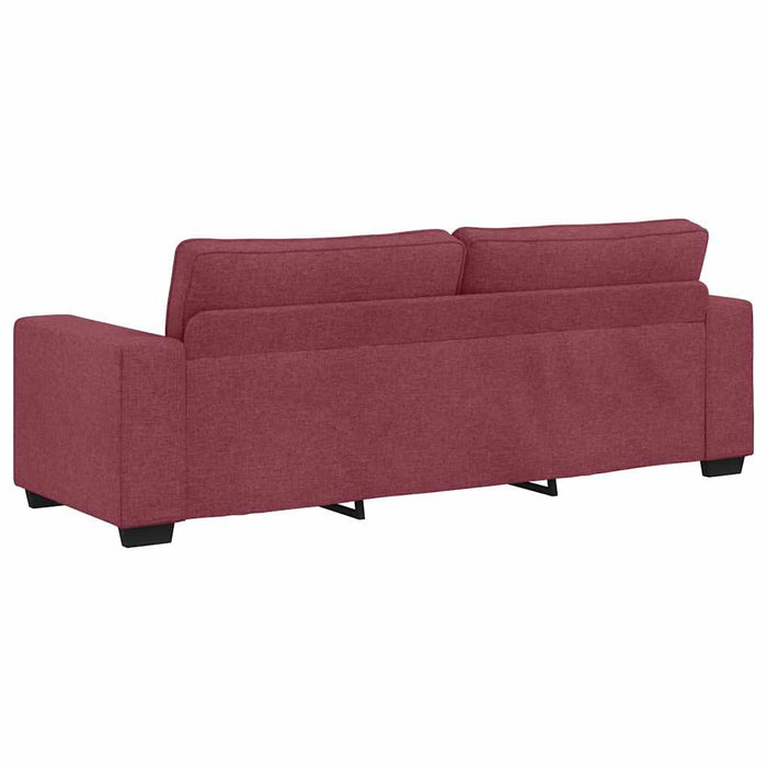 Canapea cu 3 locuri, roșu vin, 220x77x82 cm, material textil WALTI