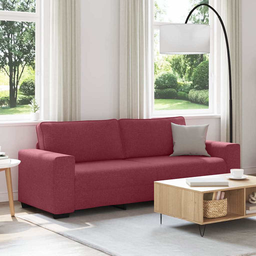 Canapea cu 3 locuri, roșu vin, 220x77x82 cm, material textil - WALTI WALTI
