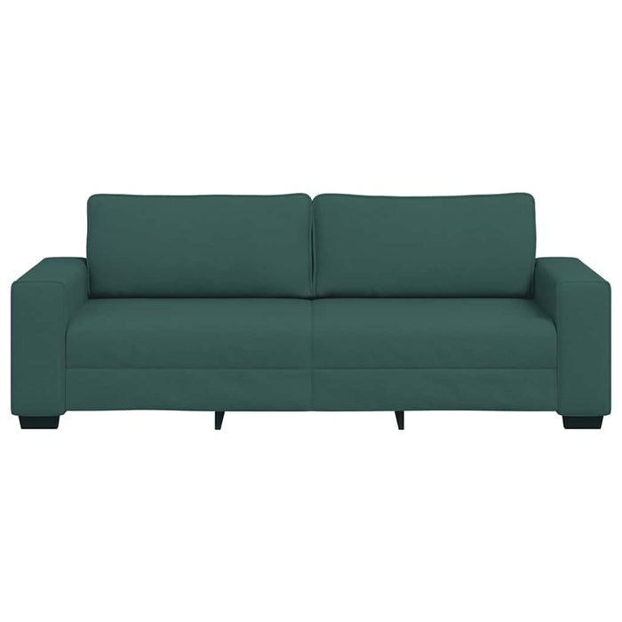 Canapea cu 3 locuri, verde închis, 220x77x82 cm, material textil WALTI