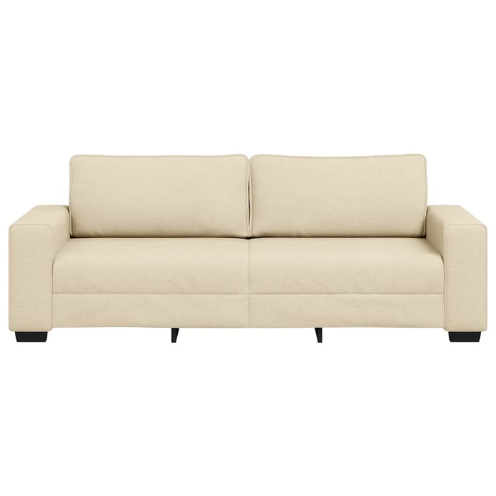 Canapea cu 3 locuri, crem, 220x77x82 cm, material textil WALTI