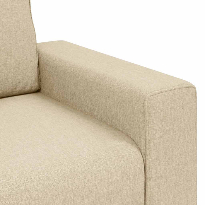 Canapea cu 3 locuri, crem, 220x77x82 cm, material textil WALTI