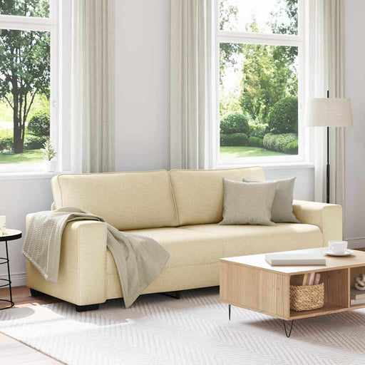 Canapea cu 3 locuri, crem, 220x77x82 cm, material textil - WALTI WALTI