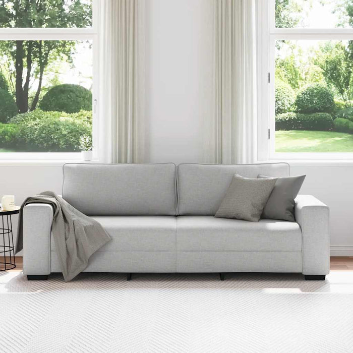 Canapea cu 3 locuri, gri nor, 220x77x82 cm, material textil WALTI