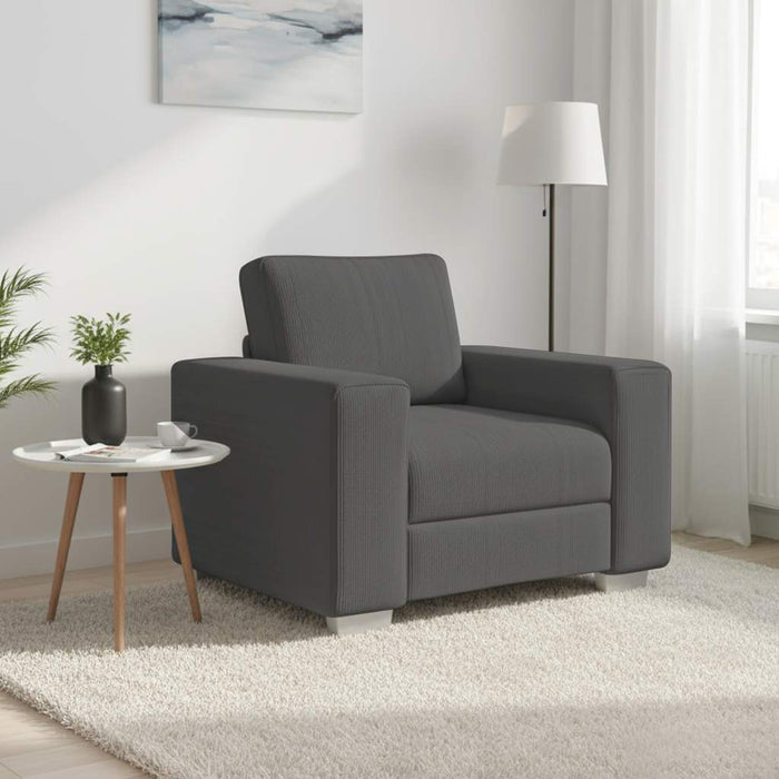 Canapea Scaun Gri închis 100x77x82 cm țesătură velur WALTI