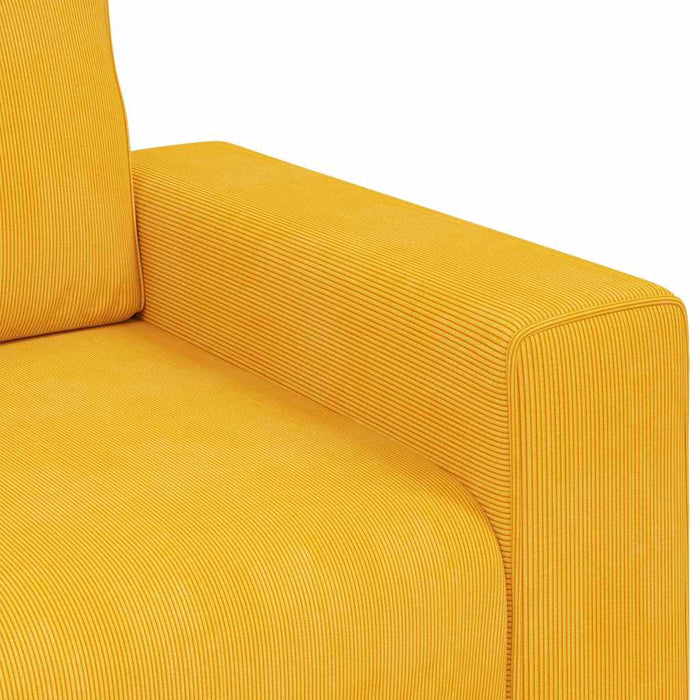 Canapea fotoliu galben deschis 100x77x82 cm, material catifea reiată - WALTI WALTI