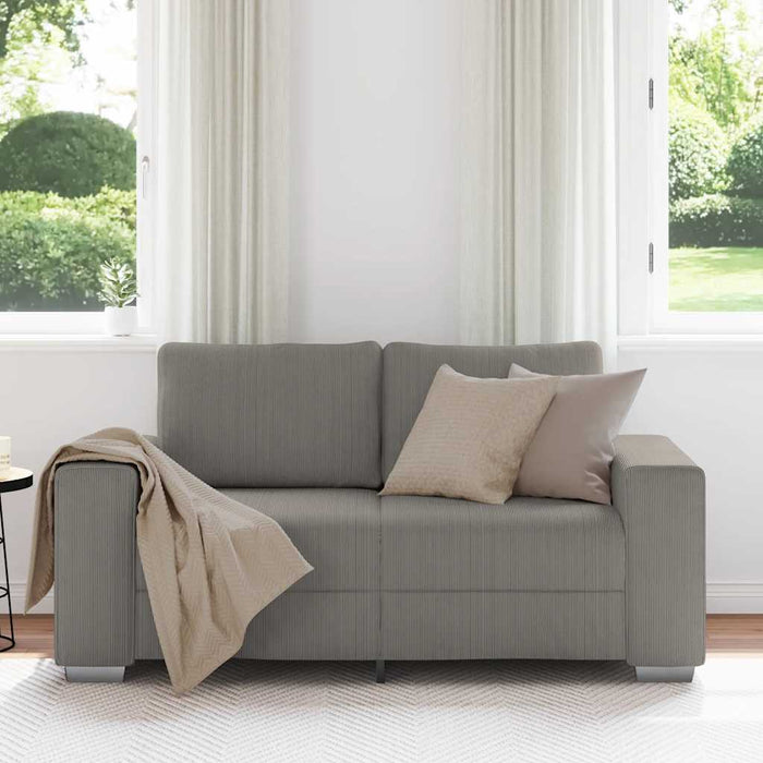 Canapea extensibilă gri deschis 160x77x82 cm, material catifea reiată - WALTI WALTI