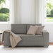 Canapea extensibilă gri deschis 160x77x82 cm, material catifea reiată - WALTI WALTI