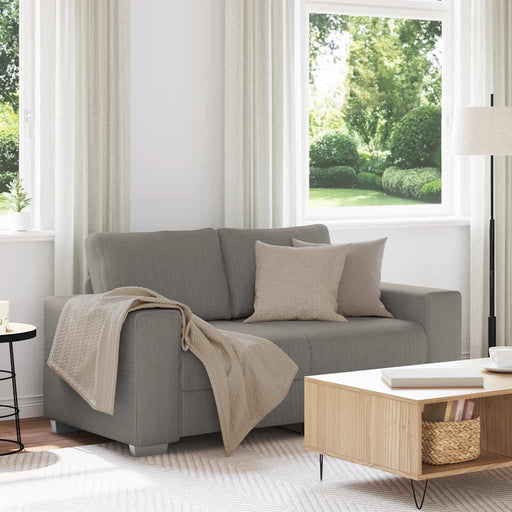 Canapea extensibilă gri deschis 160x77x82 cm, material catifea reiată - WALTI WALTI