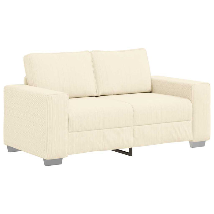 Canapea extensibilă crem 160x77x82 cm, material catifea reiată - WALTI WALTI