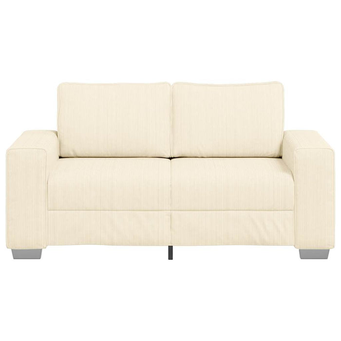 Canapea extensibilă crem 160x77x82 cm, material catifea reiată - WALTI WALTI