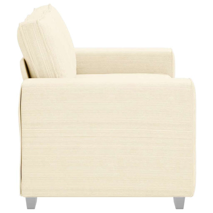 Canapea extensibilă crem 160x77x82 cm, material catifea reiată - WALTI WALTI