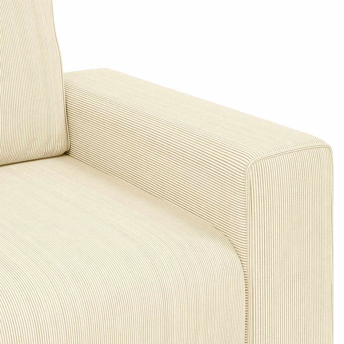 Canapea extensibilă crem 160x77x82 cm, material catifea reiată - WALTI WALTI
