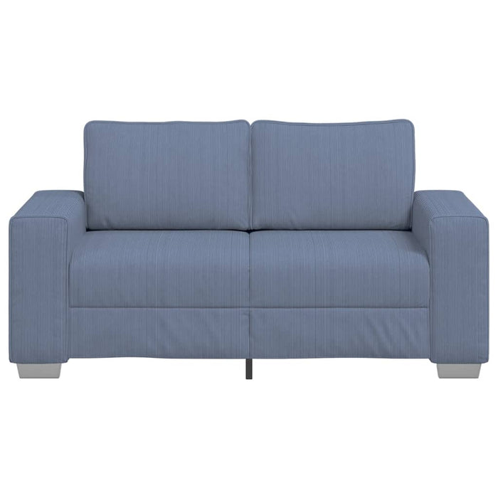 Canapea extensibilă albastră, 160x77x82 cm, material catifea reiată - WALTI WALTI