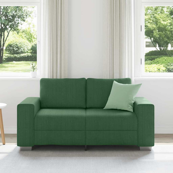 Canapea extensibilă verde închis 160x77x82 cm, material catifea reiată - WALTI WALTI