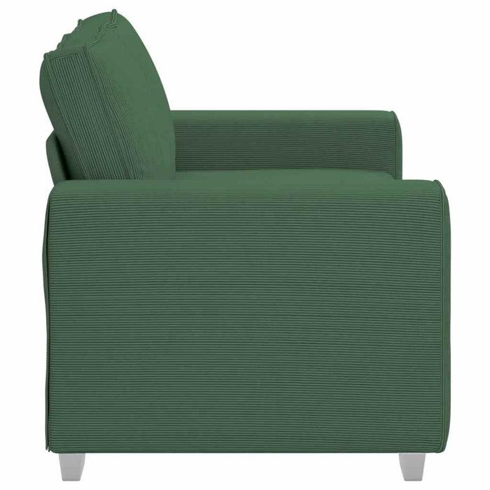 Canapea extensibilă verde închis 160x77x82 cm, material catifea reiată - WALTI WALTI