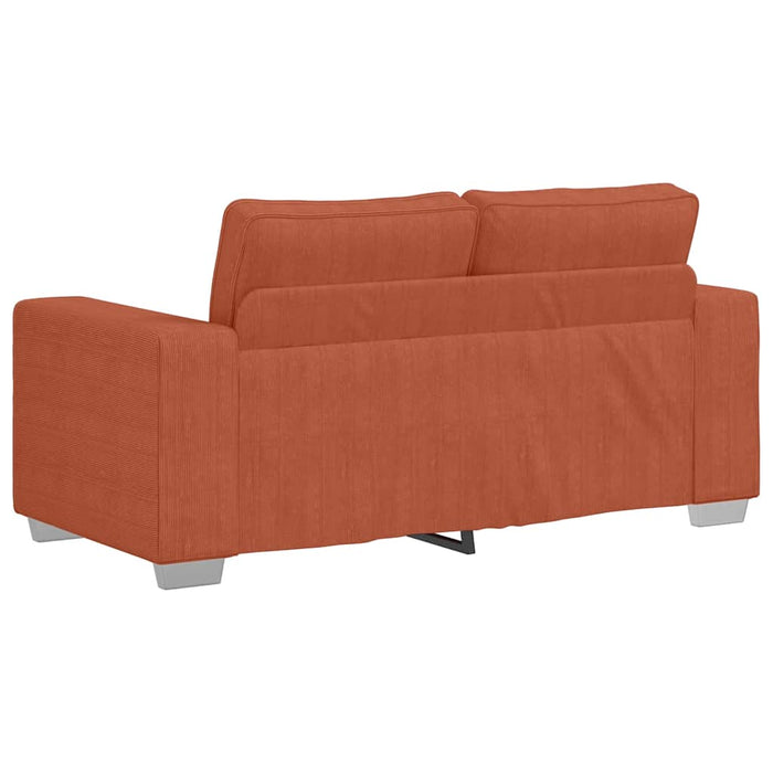 Canapea extensibilă cu două locuri, roșu portocaliu, 160x77x82 cm, material catifea reiată - WALTI WALTI