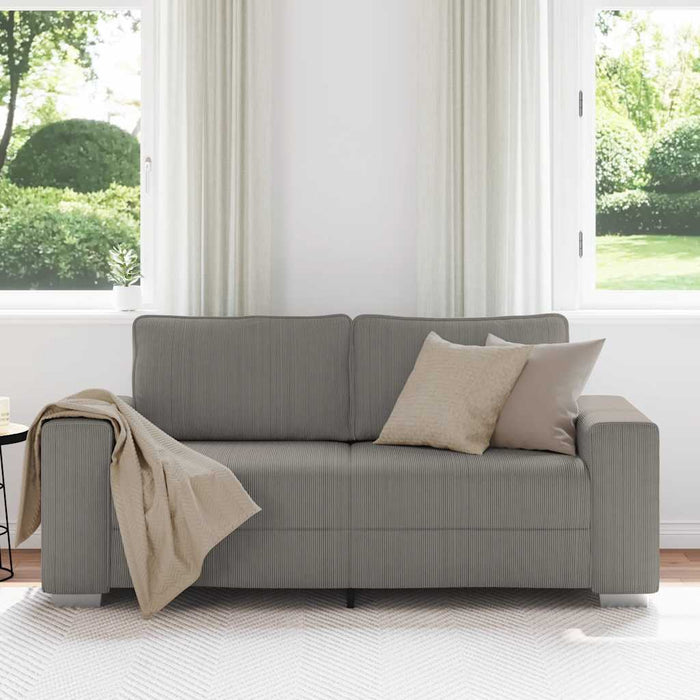 Canapea extensibilă gri deschis 180x77x82 cm, material catifea reiată - WALTI WALTI