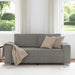 Canapea extensibilă gri deschis 180x77x82 cm, material catifea reiată - WALTI WALTI