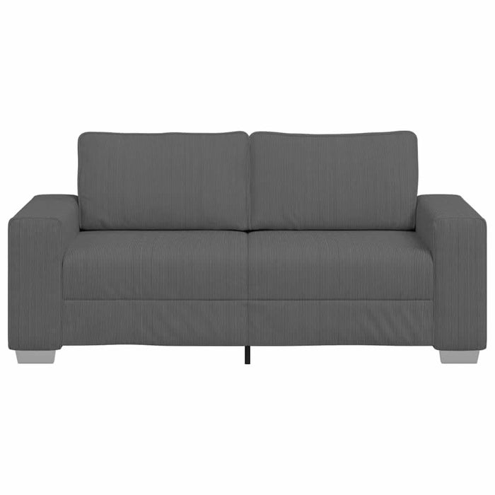 Canapea de tip lovesea gri închis 140 cm țesătură velur - WALTI WALTI