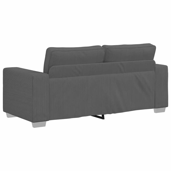 Canapea de tip lovesea gri închis 140 cm țesătură velur - WALTI WALTI