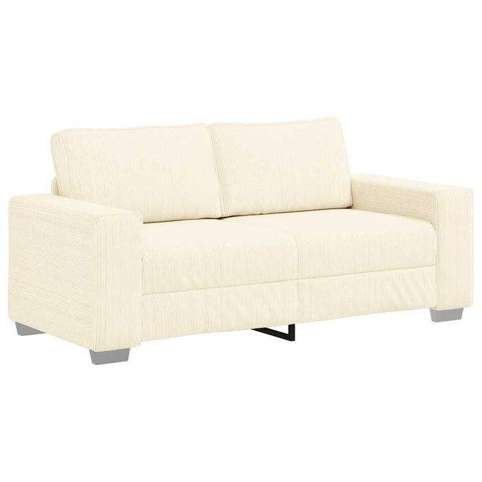 Canapea extensibilă crem 180x77x82 cm, material catifea reiată - WALTI WALTI