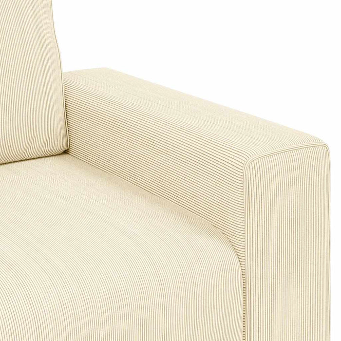 Canapea extensibilă crem 180x77x82 cm, material catifea reiată - WALTI WALTI