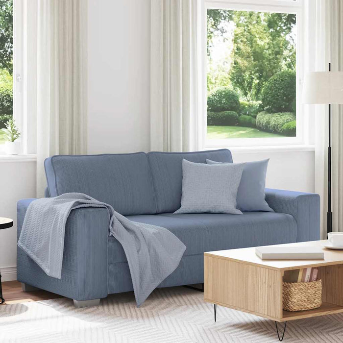 Canapea extensibilă albastră, 180x77x82 cm, material catifea reiată - WALTI WALTI