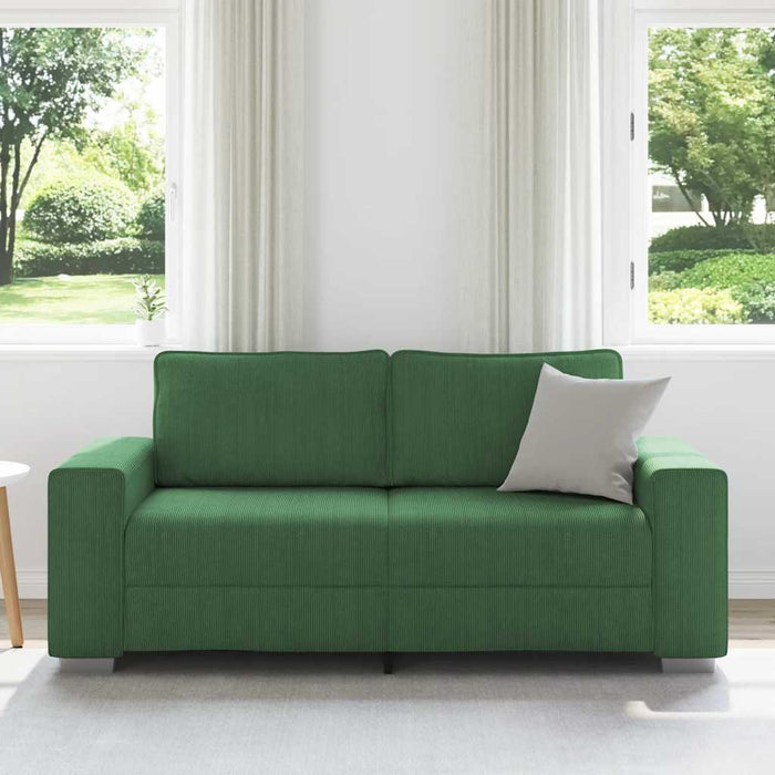 Canapea extensibilă verde închis 180x77x82 cm, material catifea reiată - WALTI WALTI